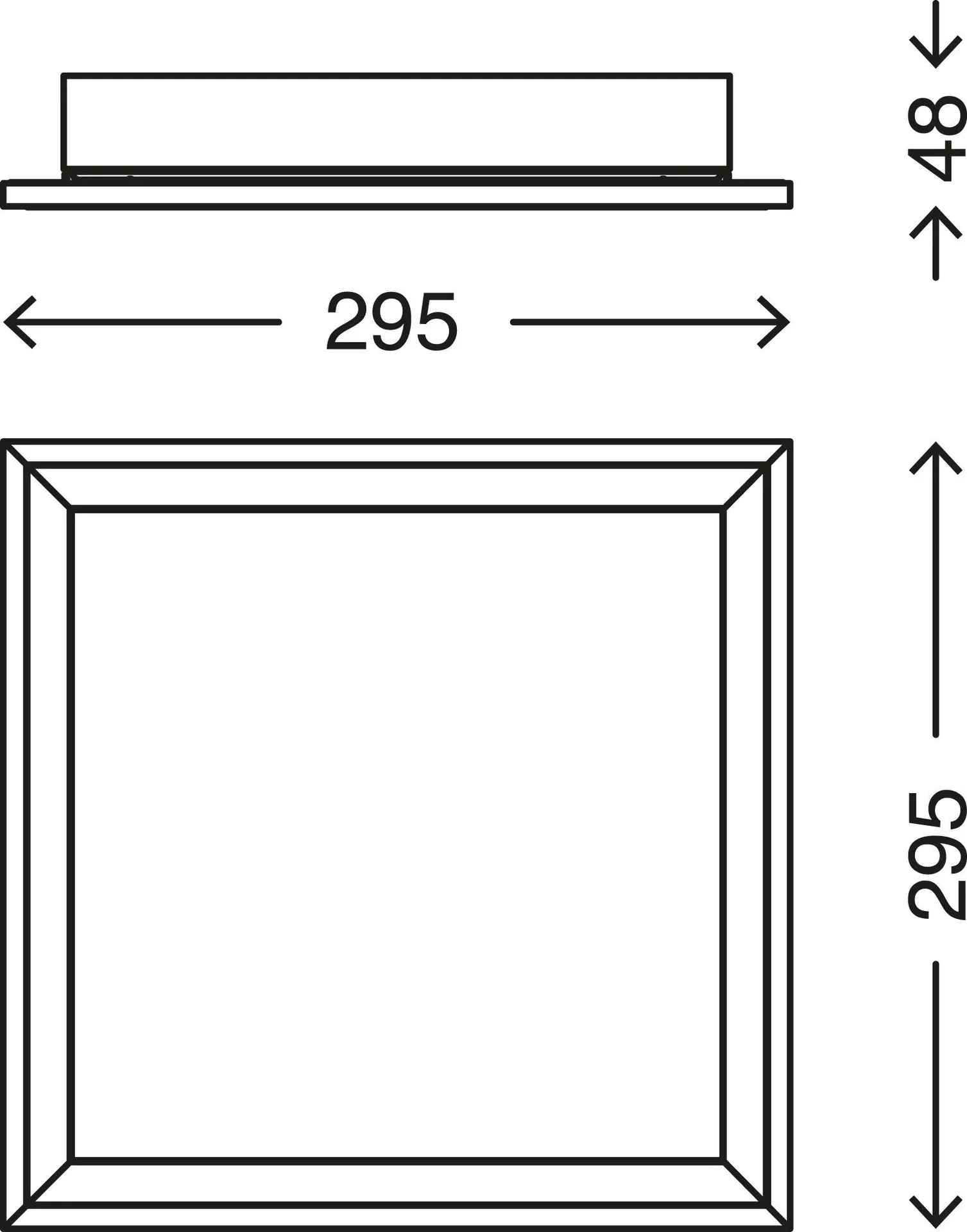 Ultraflaches LED Panel, viereckig, 29,5 cm, CCT, 18 Watt, weiß - 5
