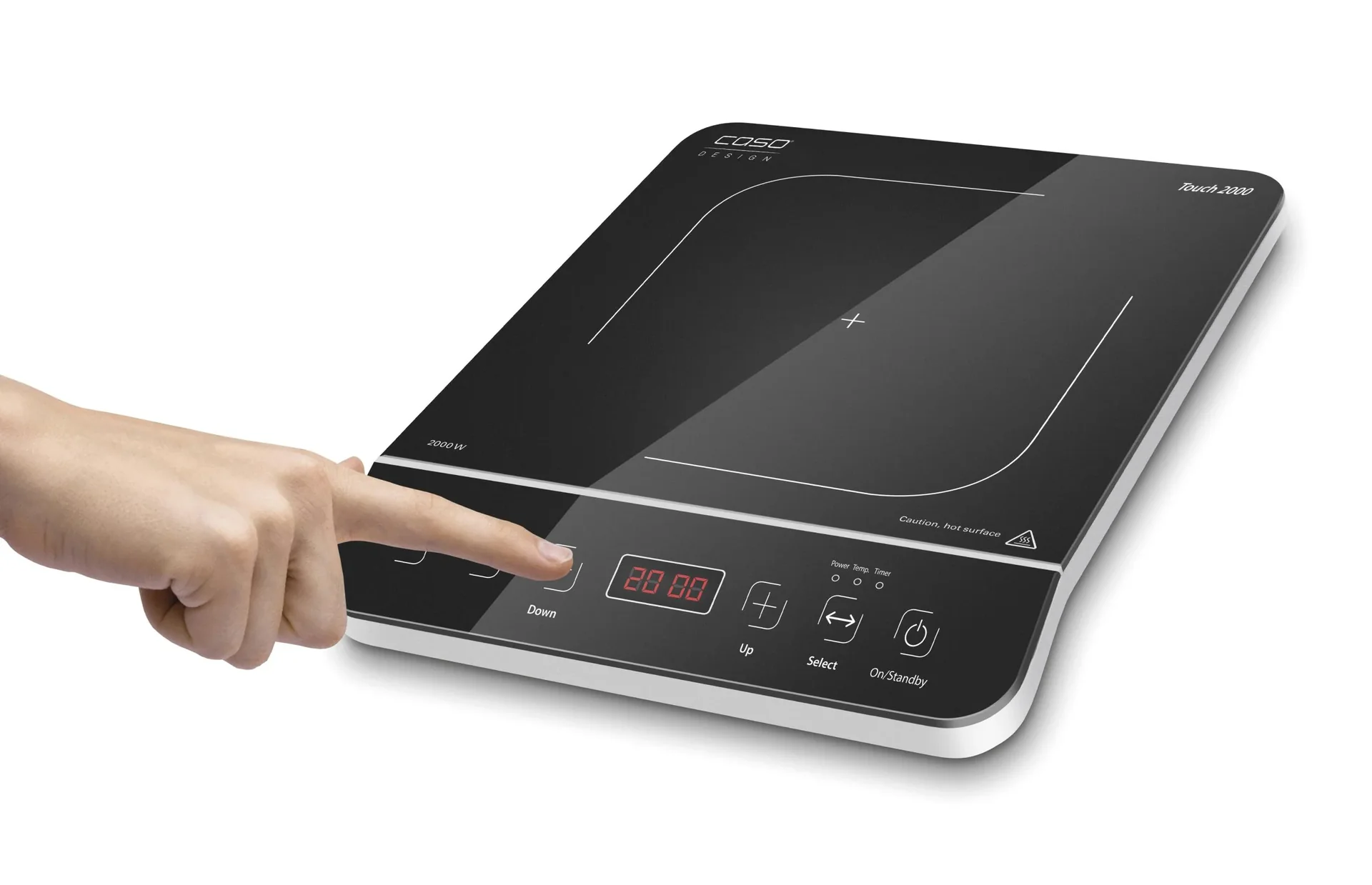 Einzel-Induktionskochfeld "Touch 2000", Glaskeramik, 2000 Watt - 0