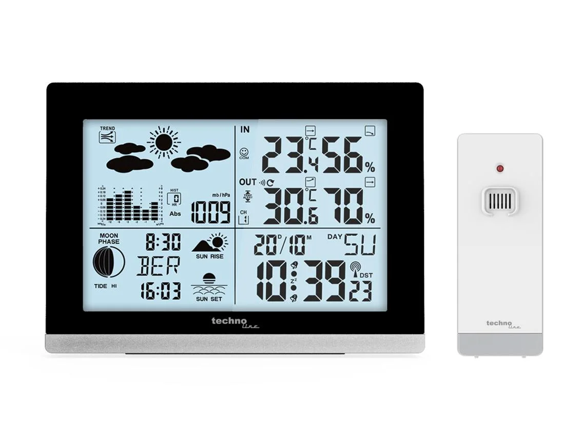 Funkgesteuerte Wetterstation mit Außensender - 2