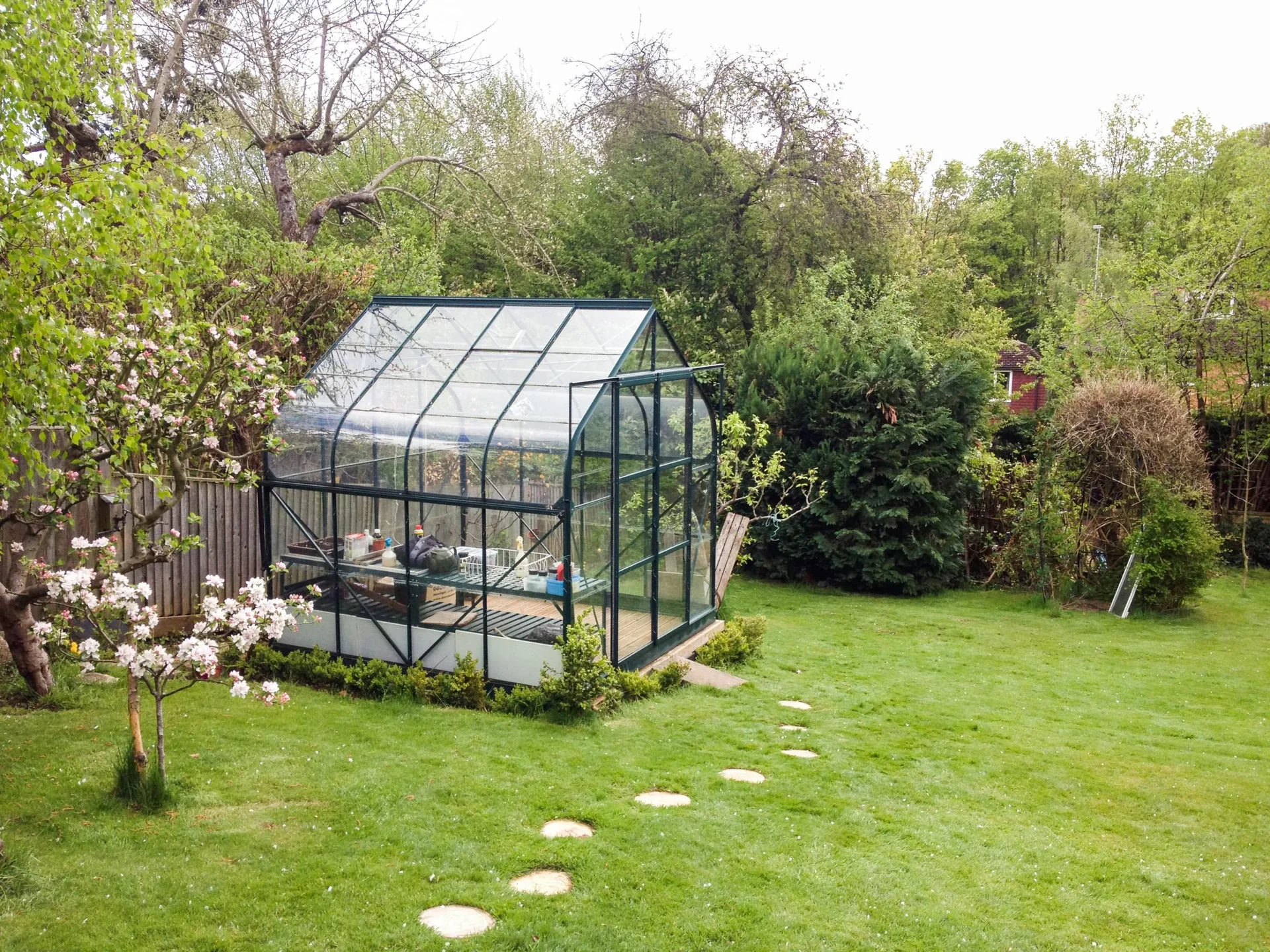 Gewächshaus Dione 6700 ESG 3 mm, Farbe smaragd - 0