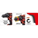 Akkubohrmaschine, inkl. Akku und Ladegerät - 18V - 2Ah - 40Nm - 1