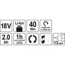 Akkubohrmaschine, inkl. Akku und Ladegerät - 18V - 2Ah - 40Nm - 3
