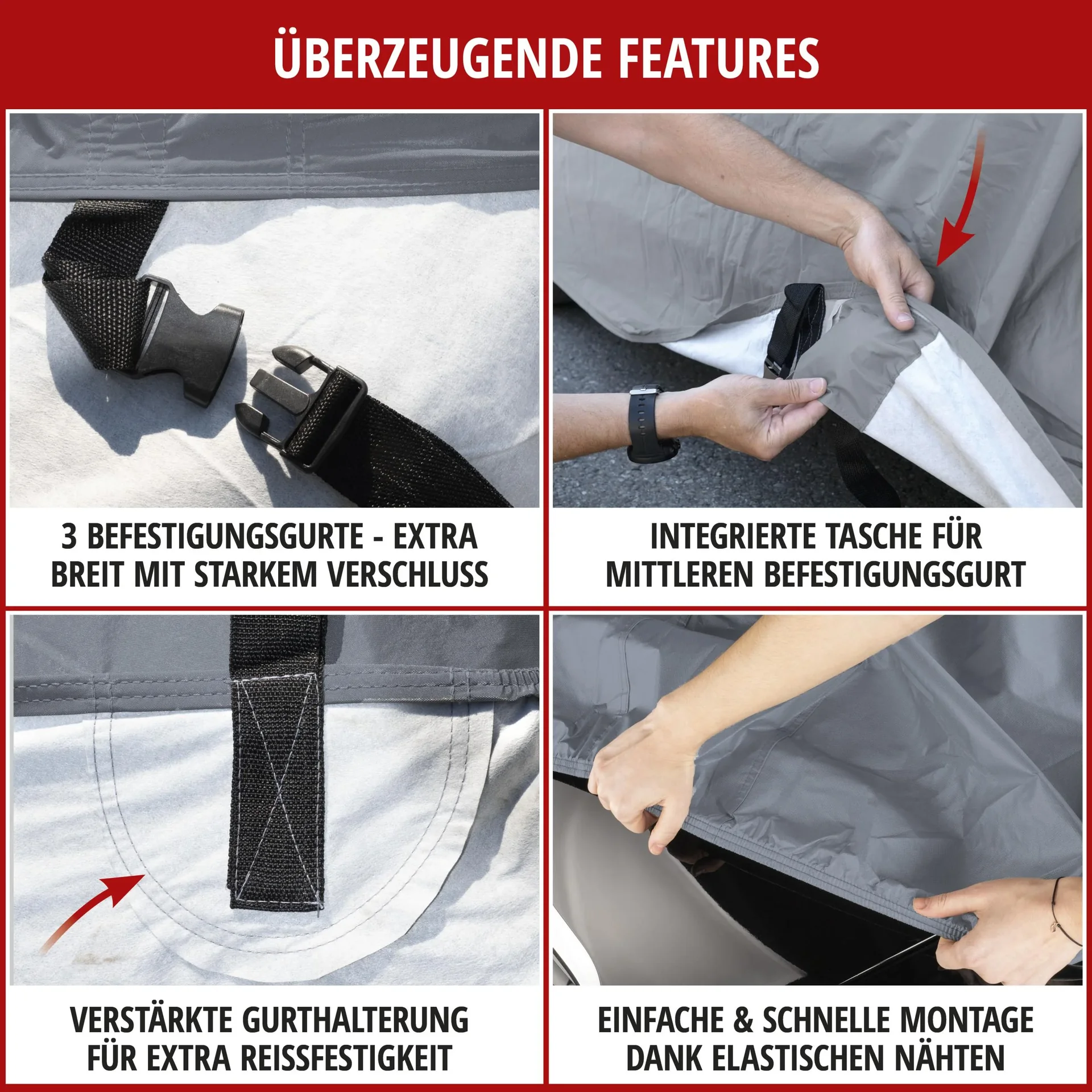 All Weather Plus SUV - Größe - M - 460x175x145 cm - PVC beschichtet - grau - 1