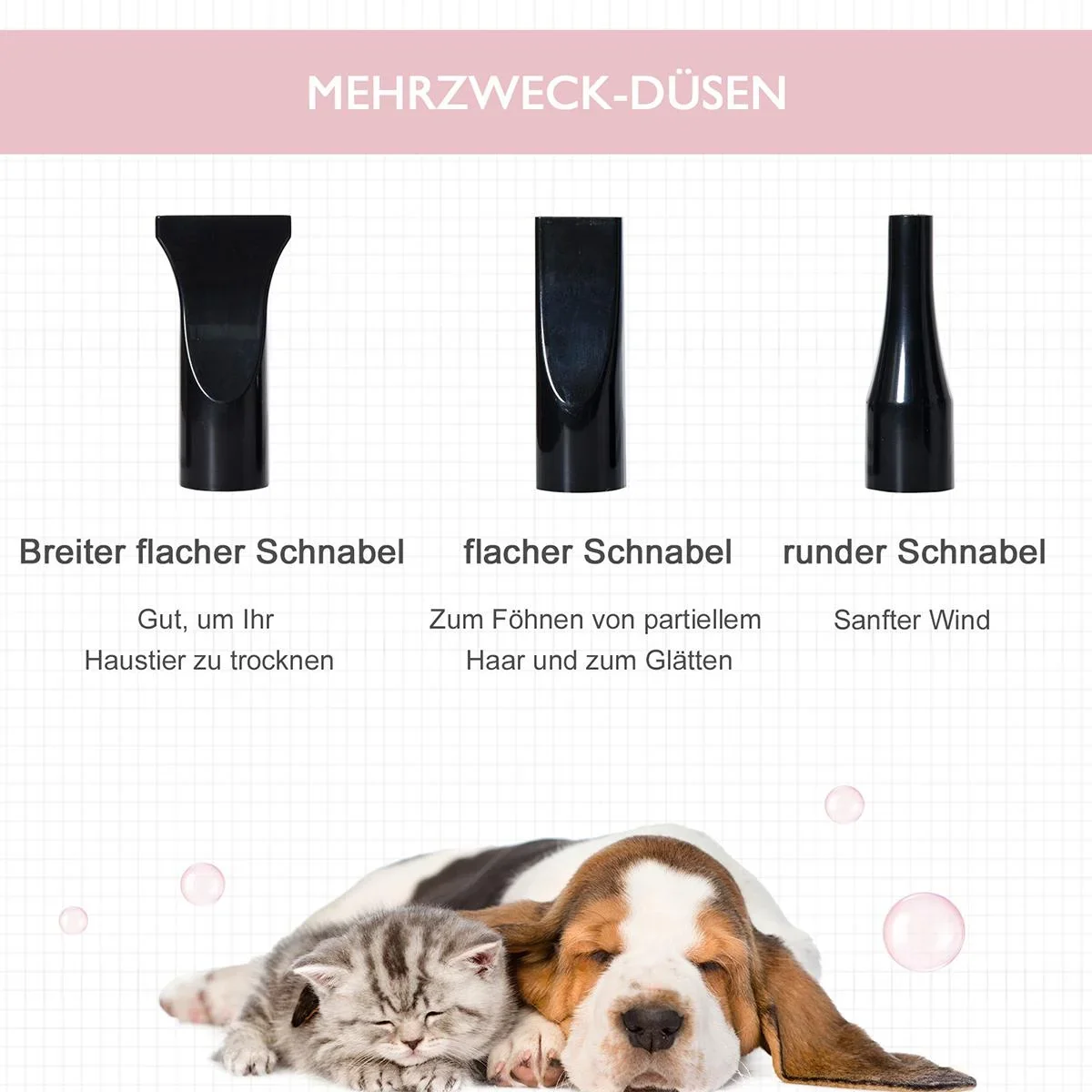 Hundefön 2200W rosa - 7