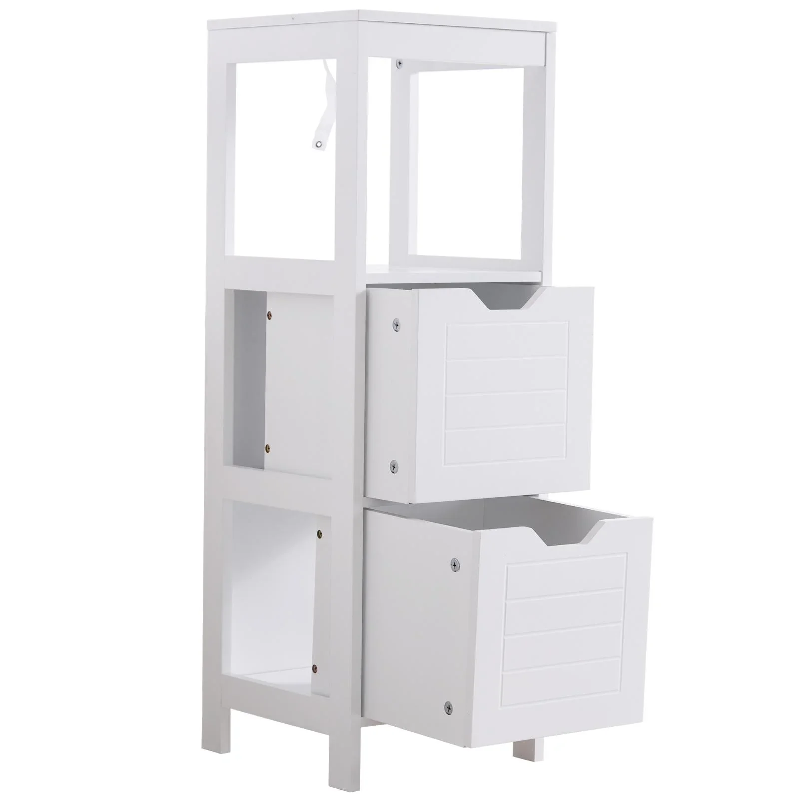 Schrank mit 2 Schubladen und 1 offenem Regal - 5