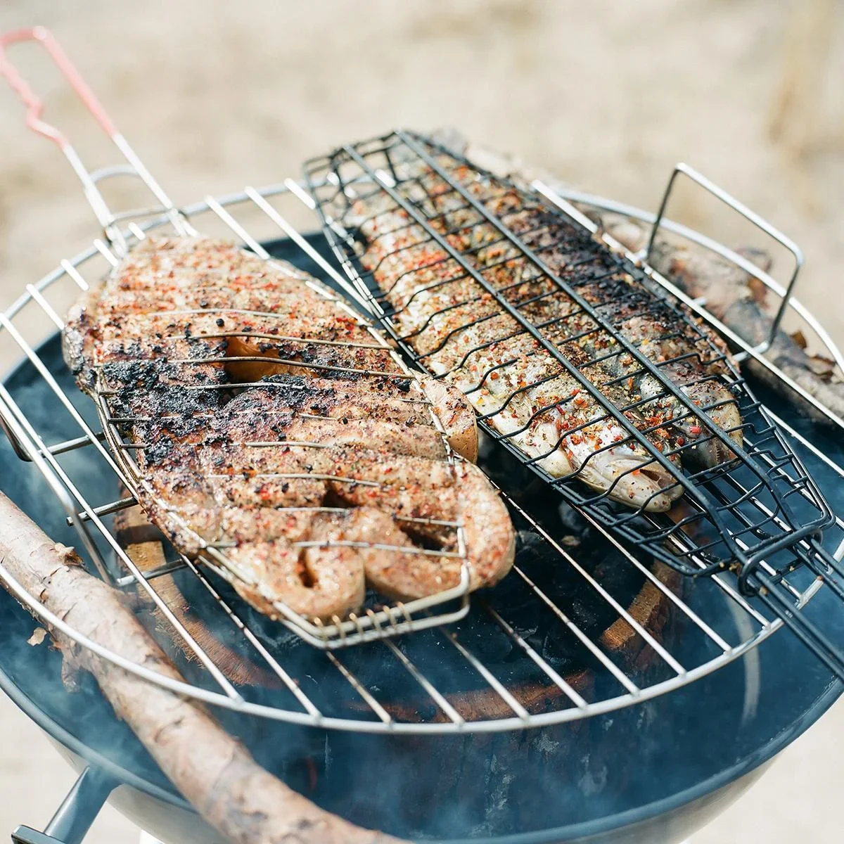 3 Stück Ecogrill Größe M 16x16cm - ökologischer Einweggrill / umweltfreundlicher Einweggrill - Einmalgebrauch - 5