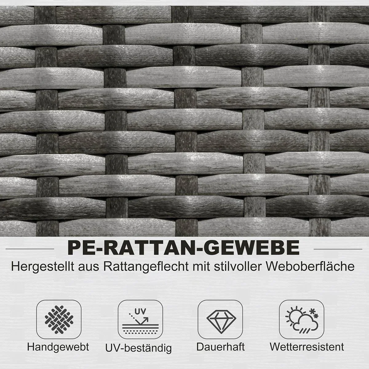 2-Sitzer Gartenbank Holz 126,8 x 62 x 91,3 cm - 3