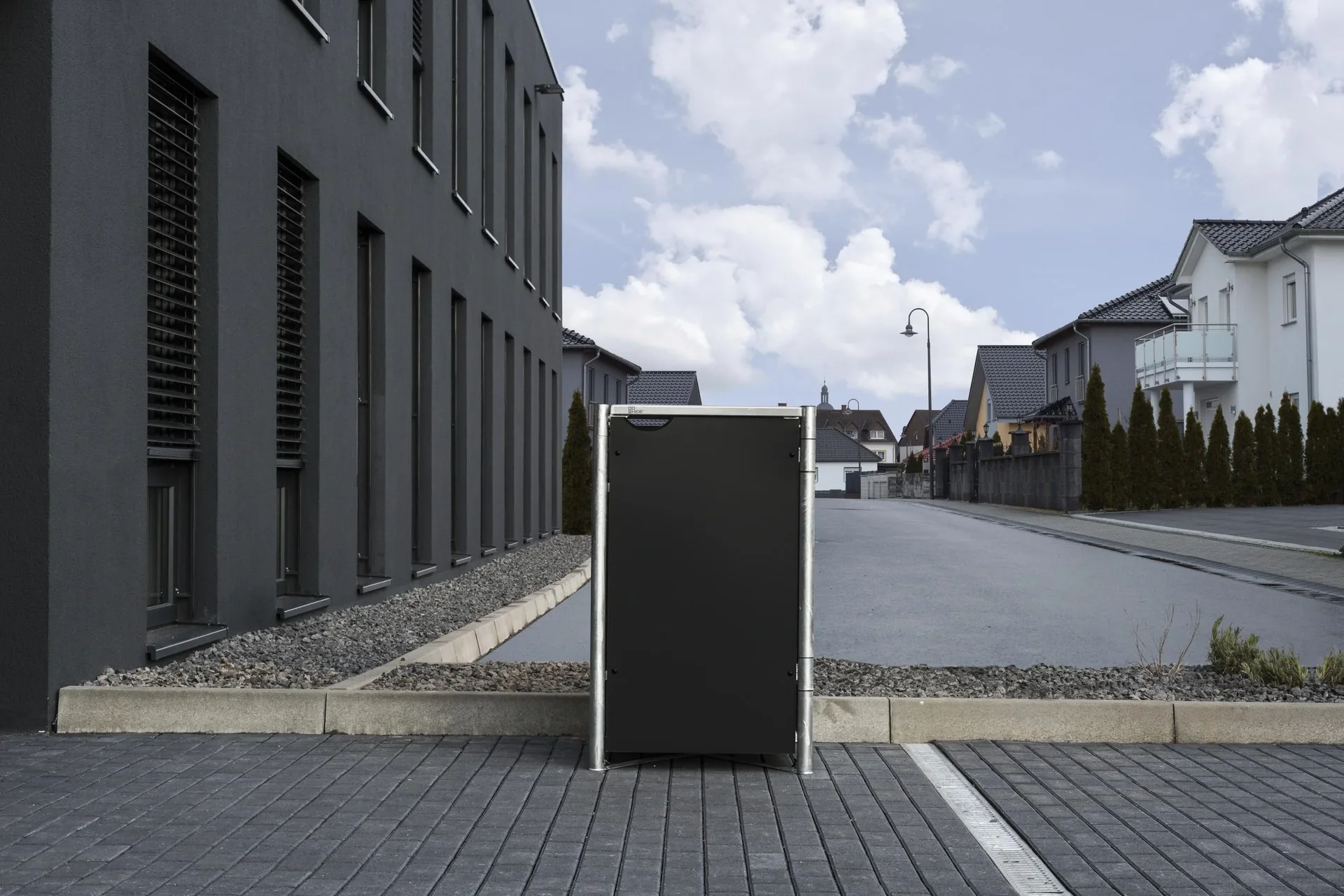 Mülltonnenbox 240 Liter, Kunststoff, Schwarz, 1er - 5