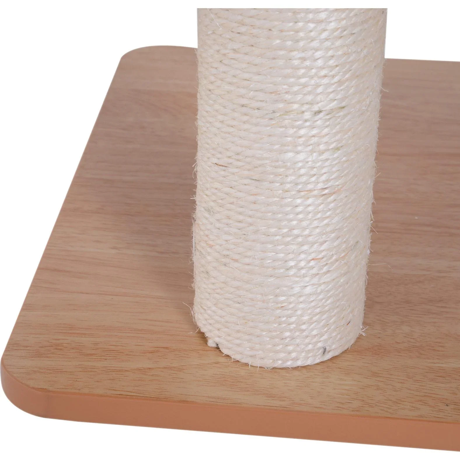 Kratzbaum Katzenspielzeug Kletterbaum Sisal Polster Liegefläche Ball natur 60 x 40 x 120 cm - 0