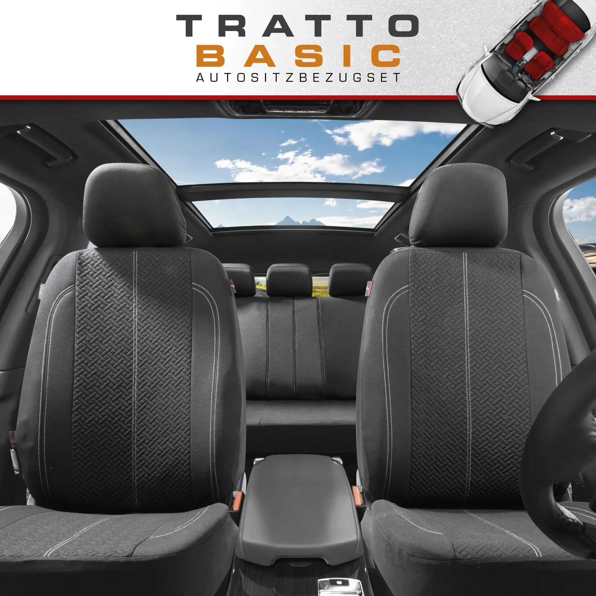 Auto Sitzbezug "TRATTO" - Komplett-Set - 4