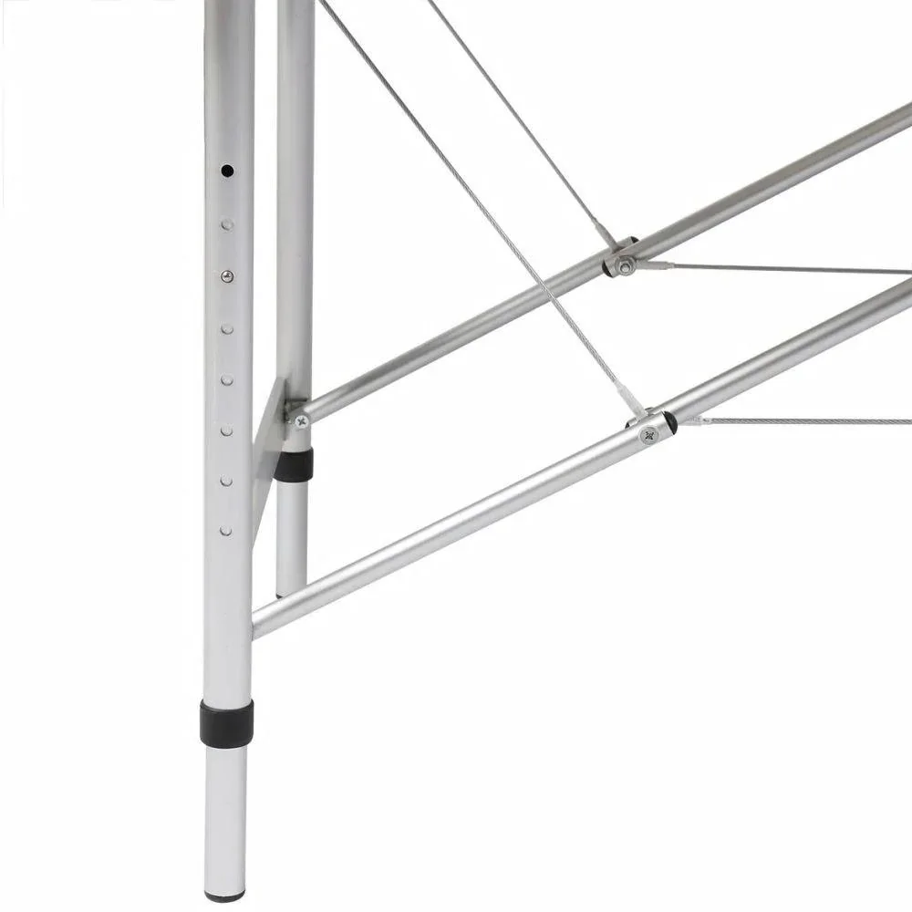 Klappbare Massageliege 3 Zonen mit Aluminiumrahmen (rot) - 0