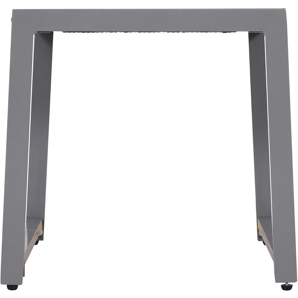 Polyrattan Gartentisch mit Hartglas grau - 3