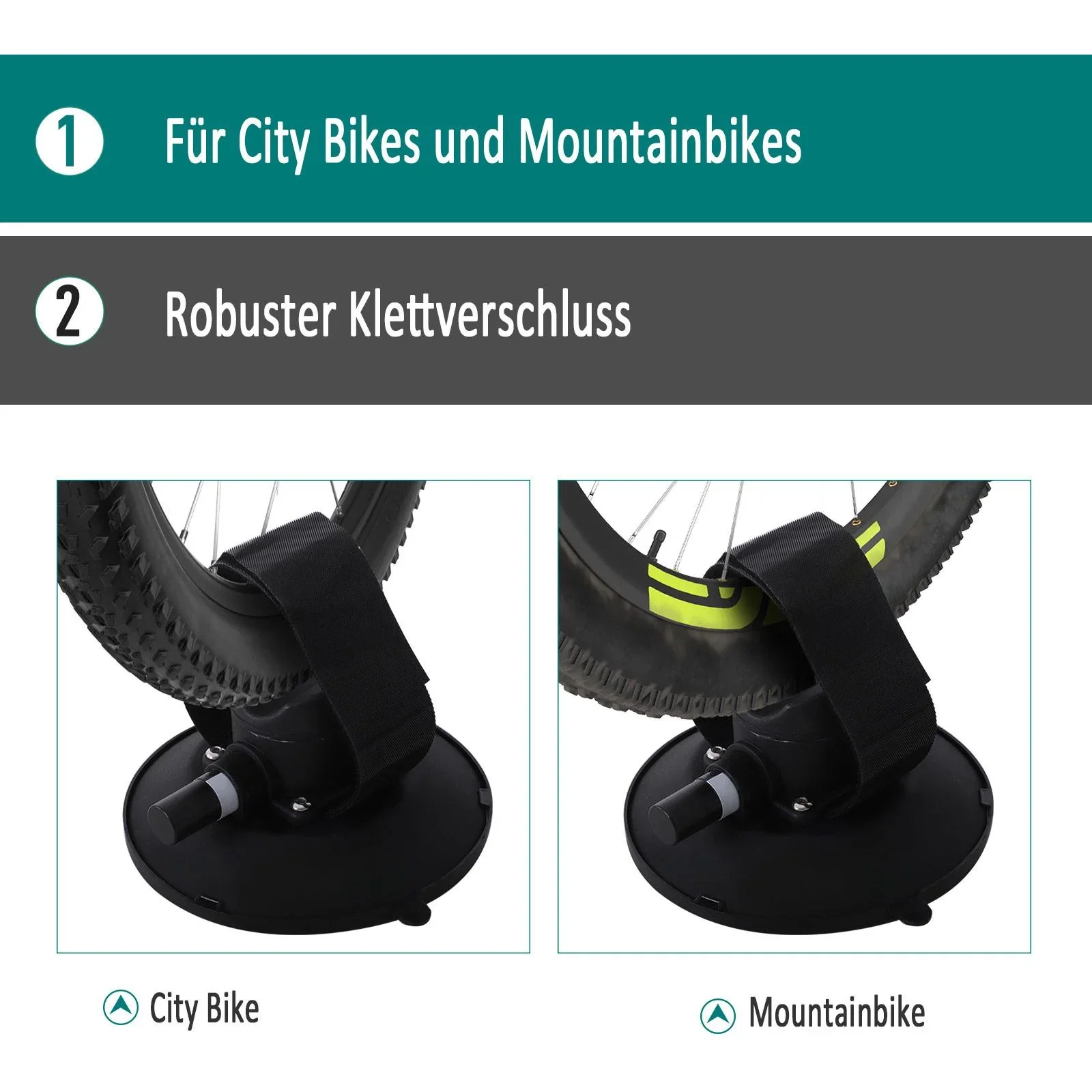 Fahrrradträger Dachträger Fahrradhalter mit Schnellspanner 2 x Fahrrad Alu Schwarz L82 x B15 x H13 cm - 2