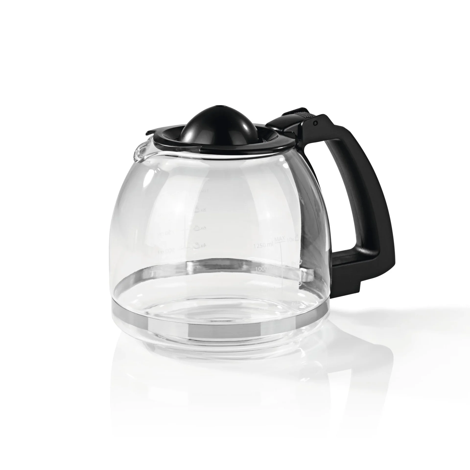 Kaffeemaschine mit Mahlwerk "Fresh-Aroma-Perfect" Edelstahl, 1,25 l Glaskanne, 1000 W - 6