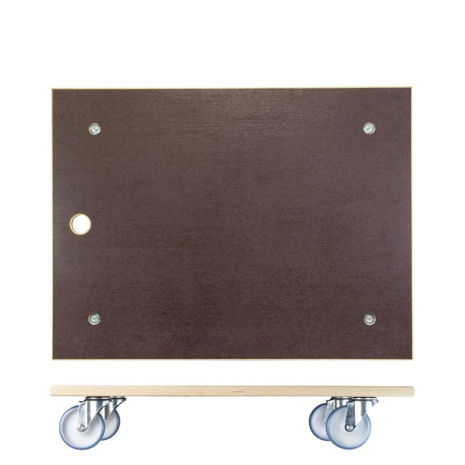 Transporthilfe MM 1147, 78 x 59 x 15 cm, softe Rollen Ø 100 mm, Rollenlager, Platte Maxigrip FSC®, Tragkraft 500 kg - 3