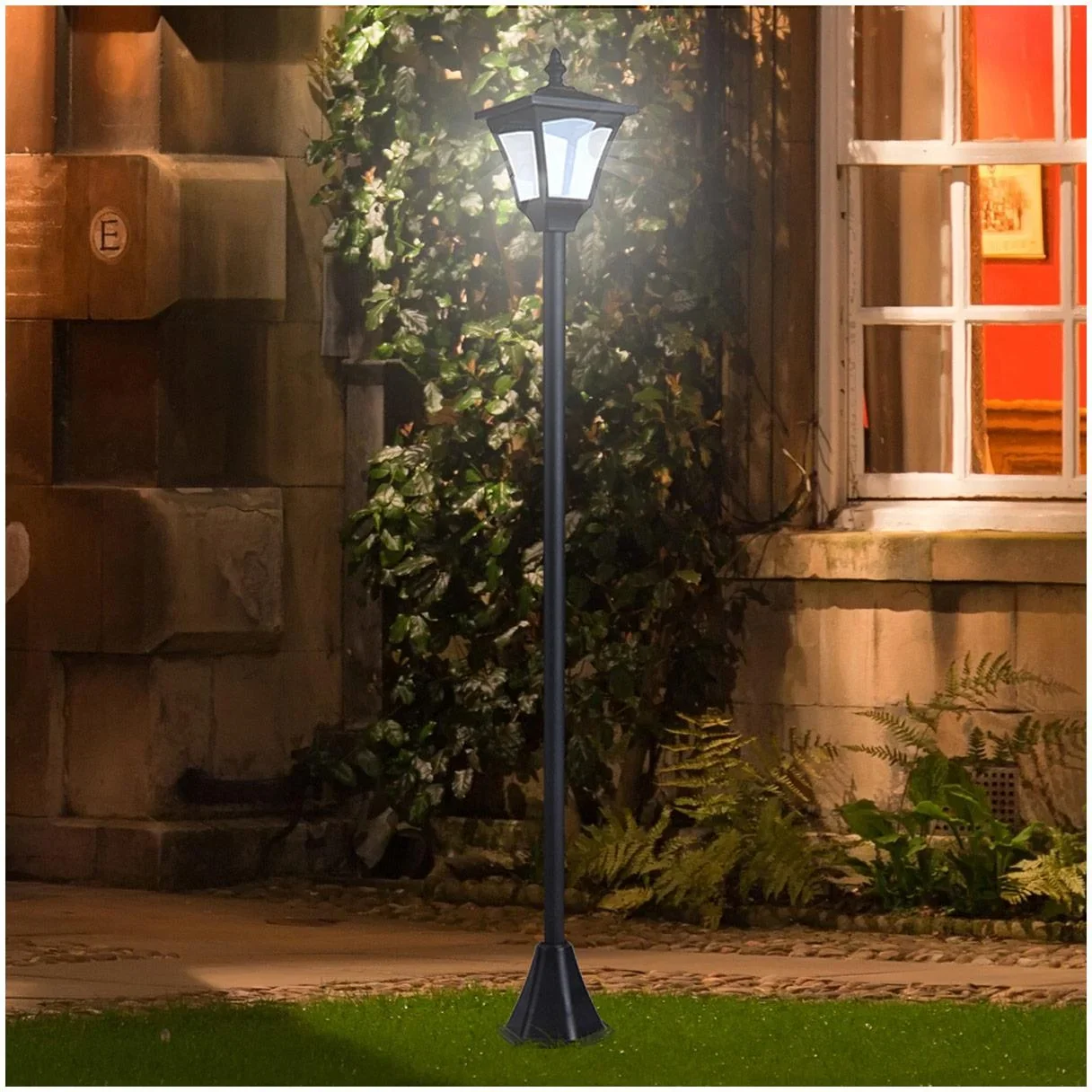 Gartenlaterne Solar Laterne 10 Lumen Schwarz H120cm - 5