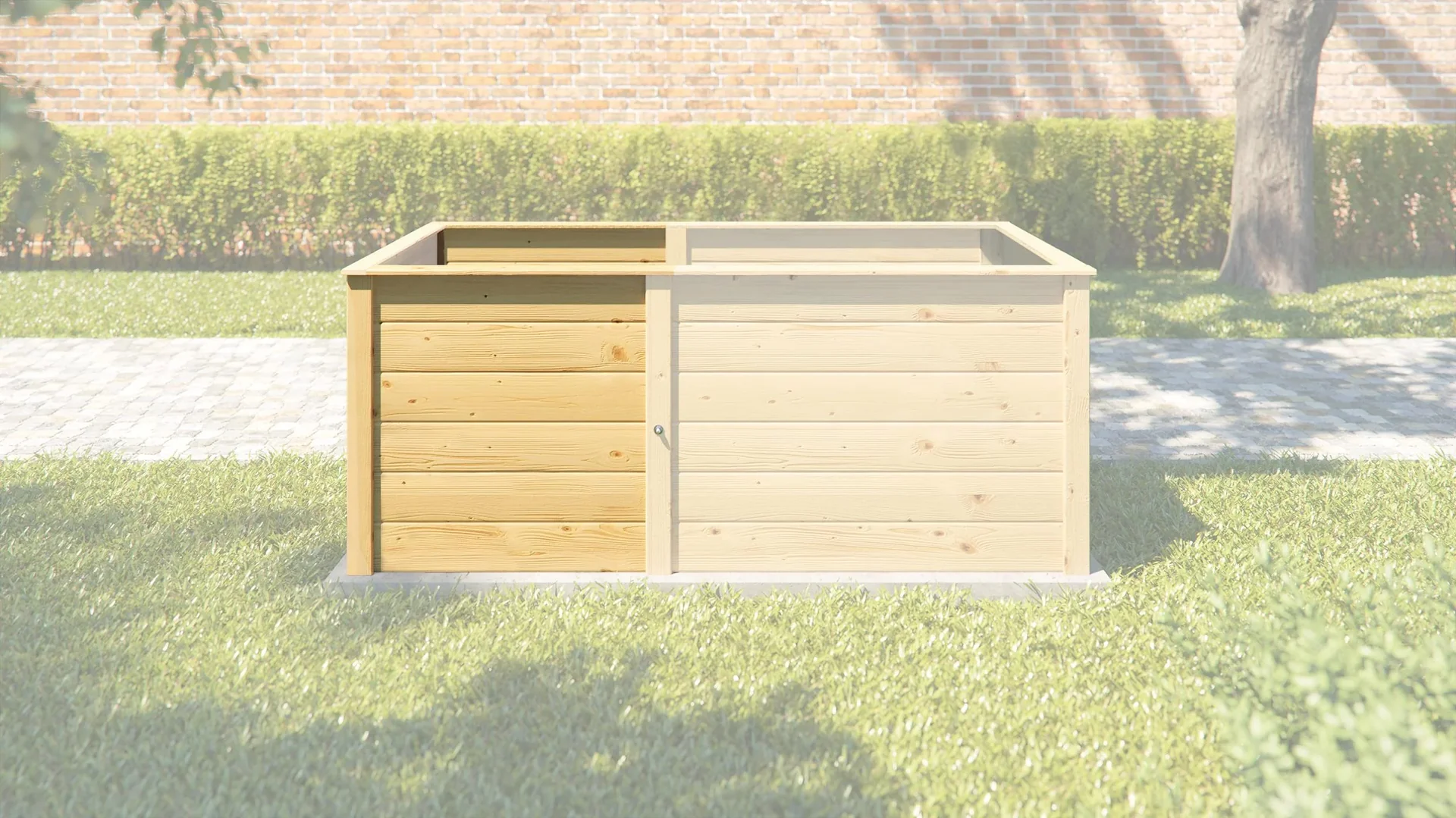 Ergänzungssatz Hochbeet Modular, Wandstärke  21 mm, natur, 67 cm - 0