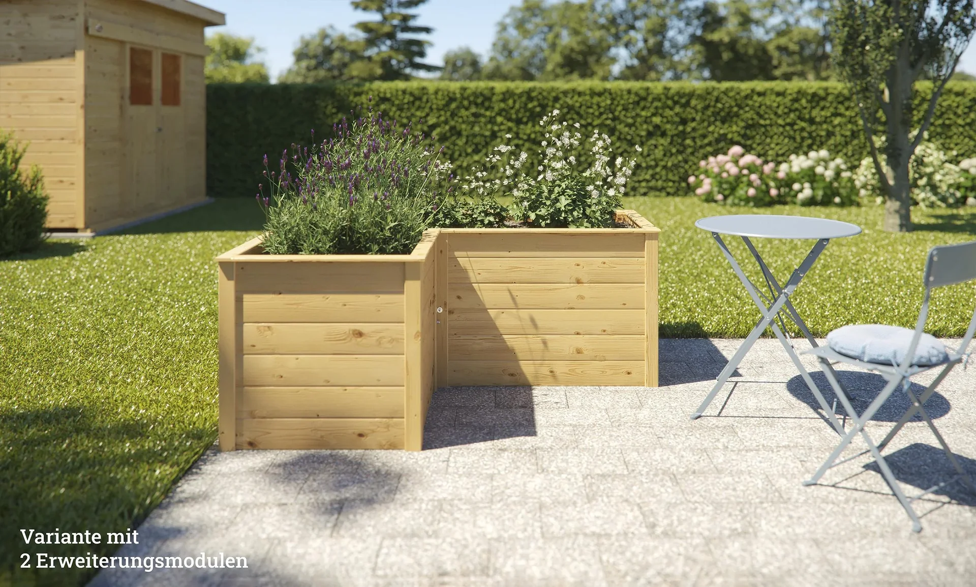 Ergänzungssatz Hochbeet Modular, Wandstärke  21 mm, natur, 67 cm - 2