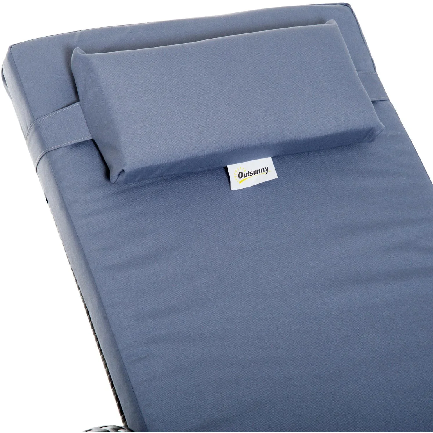 Sonnenliege Gartenliege Tisch 3er-Set Gartenmöbel Polyrattan + Metall Grau höhenverstellbar - 3