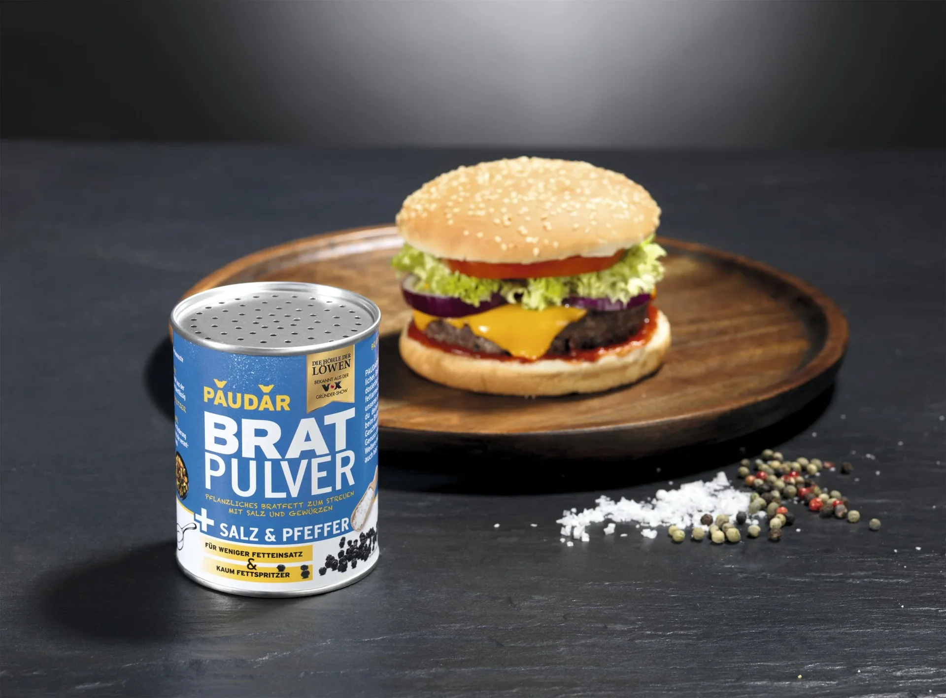 Pflanzliches Bratfett-Pulver, „PAUDAR“, mit Salz und Pfeffer, 175 g - 1