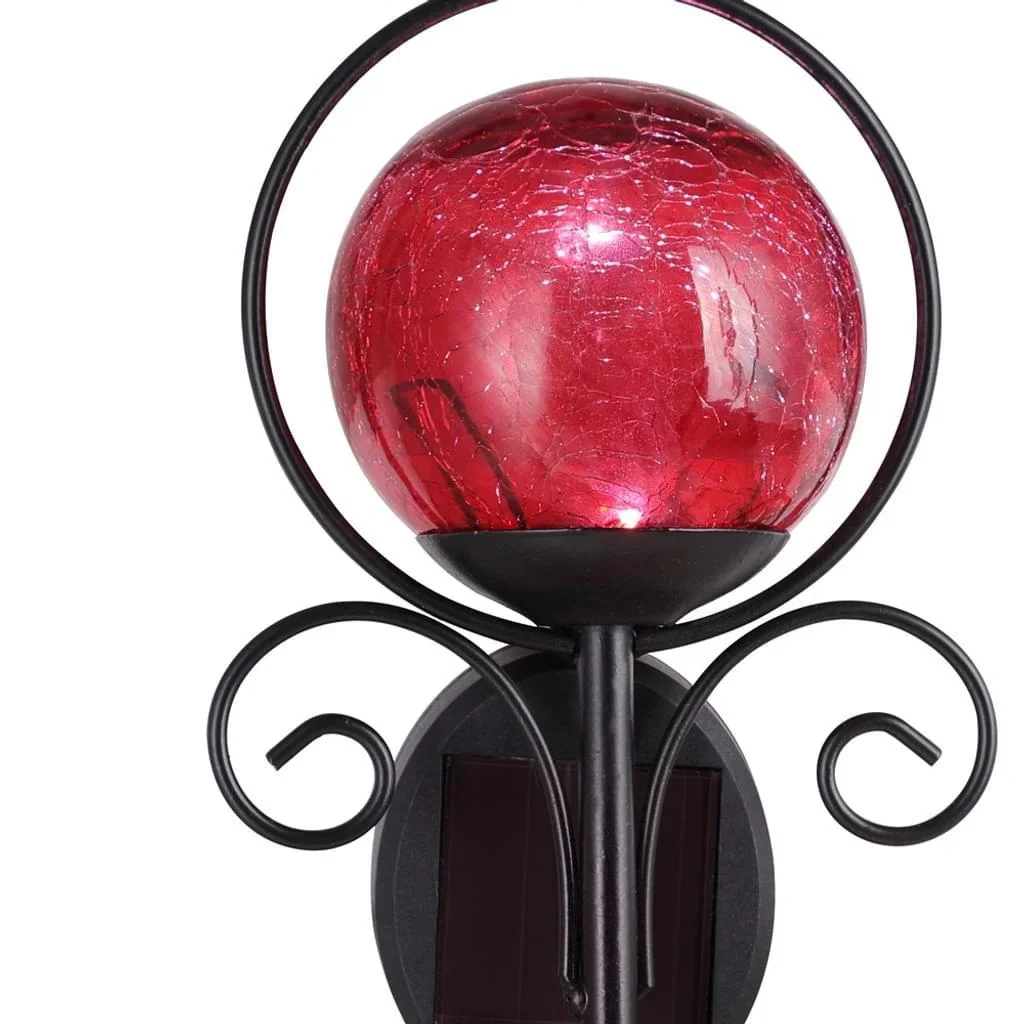 Solarenergie-Beleuchtung mit Regenmesser rot - 3