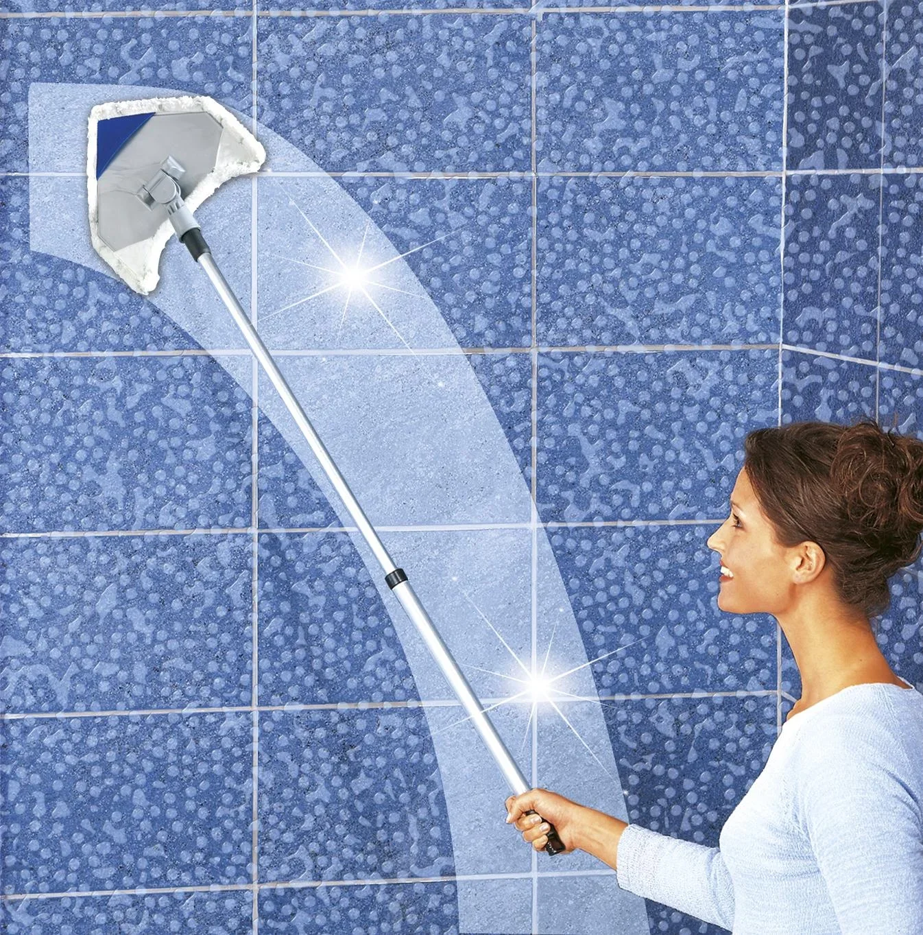 Multiflex Wischer, mit Teleskopstiel und 3 Bezüge - 0