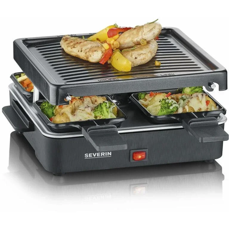 Raclette / Grill / Gourmetset - 600 Watt - 4 Pfännchen - 1