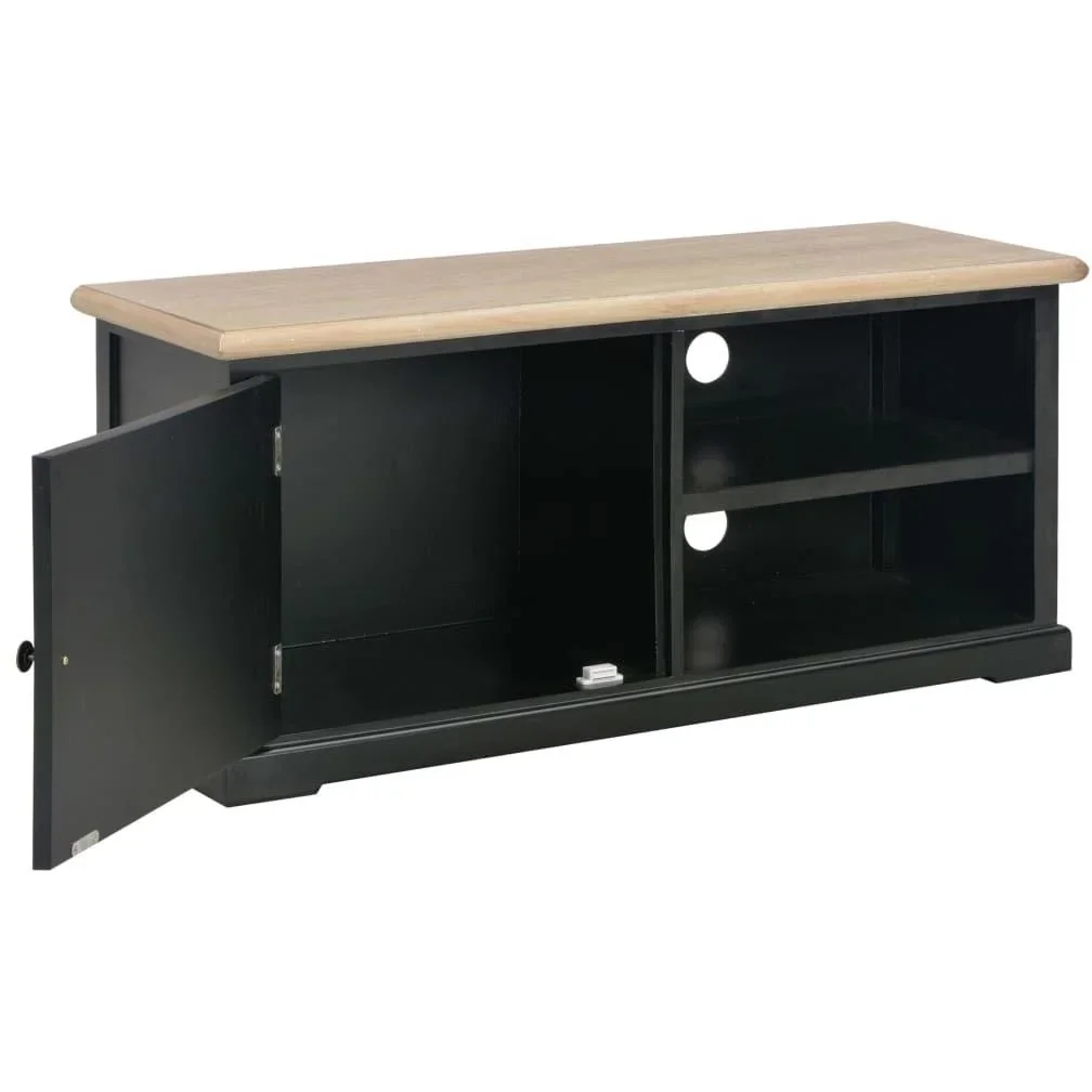 TV-Schrank 90x30x40 cm Holz schwarz - 1