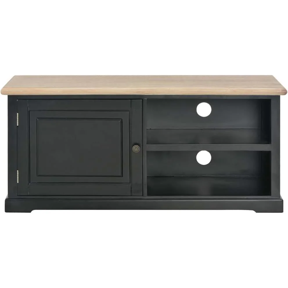 TV-Schrank 90x30x40 cm Holz schwarz - 2