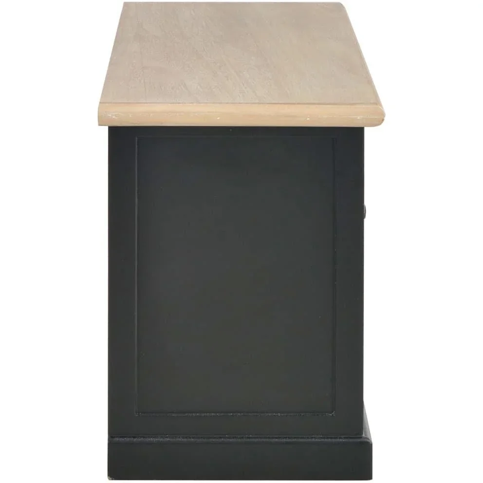 TV-Schrank 90x30x40 cm Holz schwarz - 4