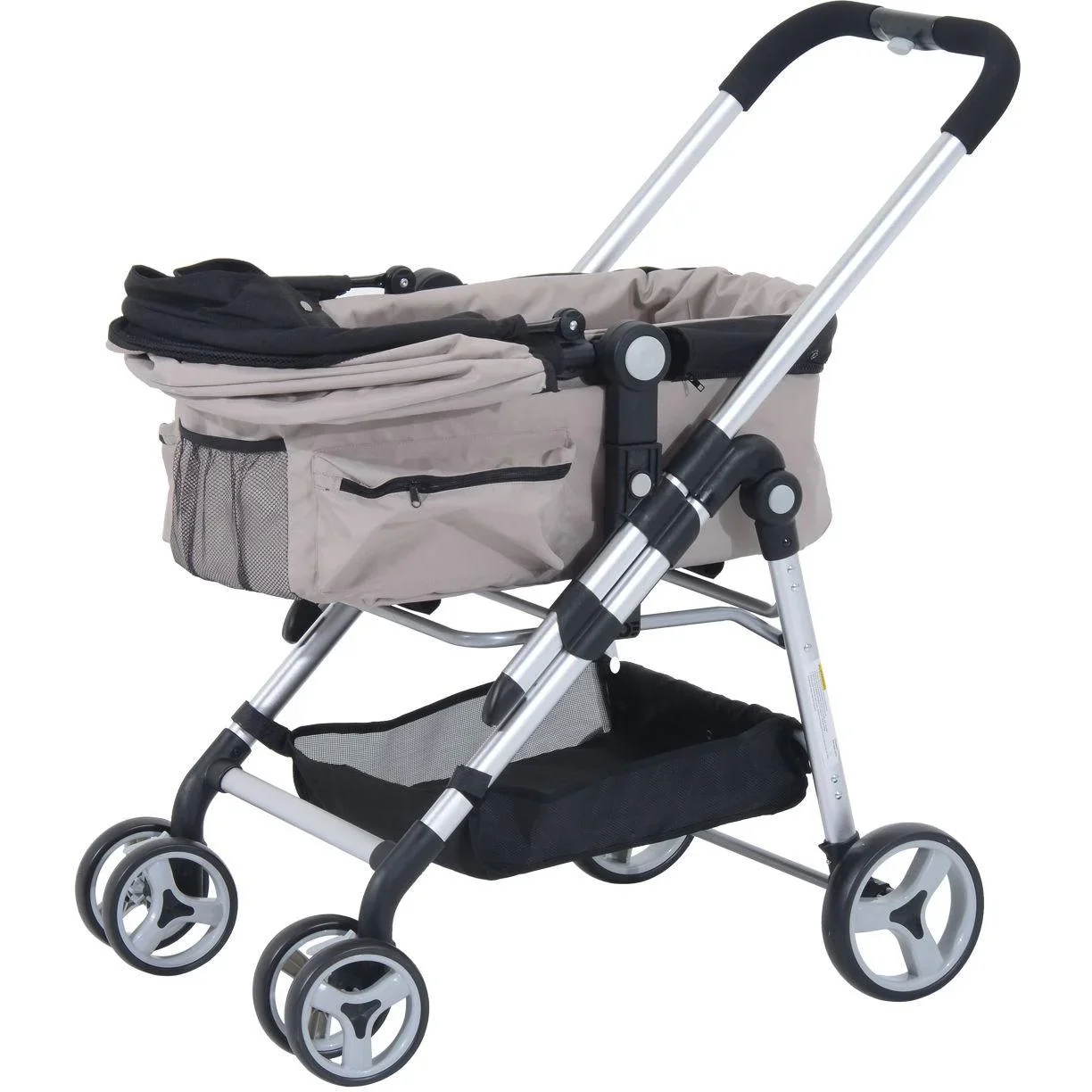 Hundewagen Hundebuggy Wagen mit Sonnendach grau - 2