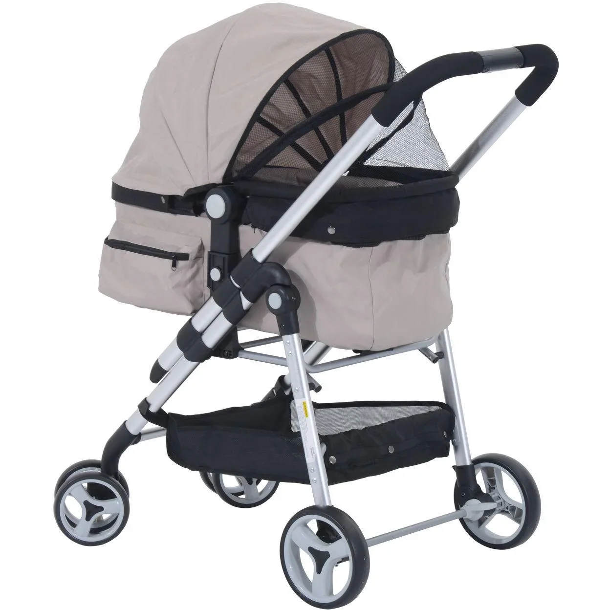 Hundewagen Hundebuggy Wagen mit Sonnendach grau - 3