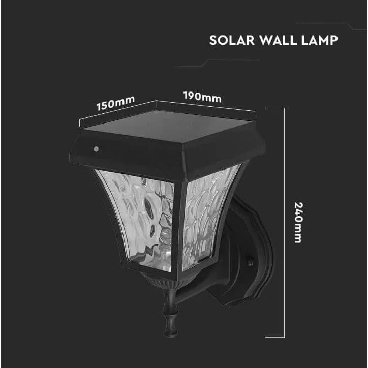 VT-982 Valencia Solar-Wandleuchte Solar-LED-Lampe - 3 Lichtfarben - 6