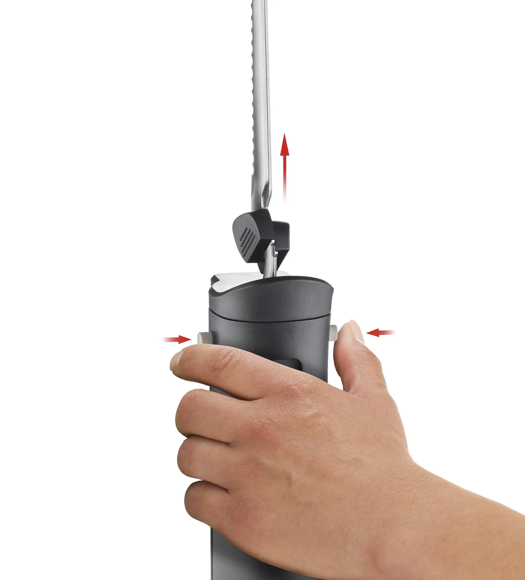 Akku Elektromesser Cordless, 3-teilig mit 2 Edelstahl Wechselklingen - 3