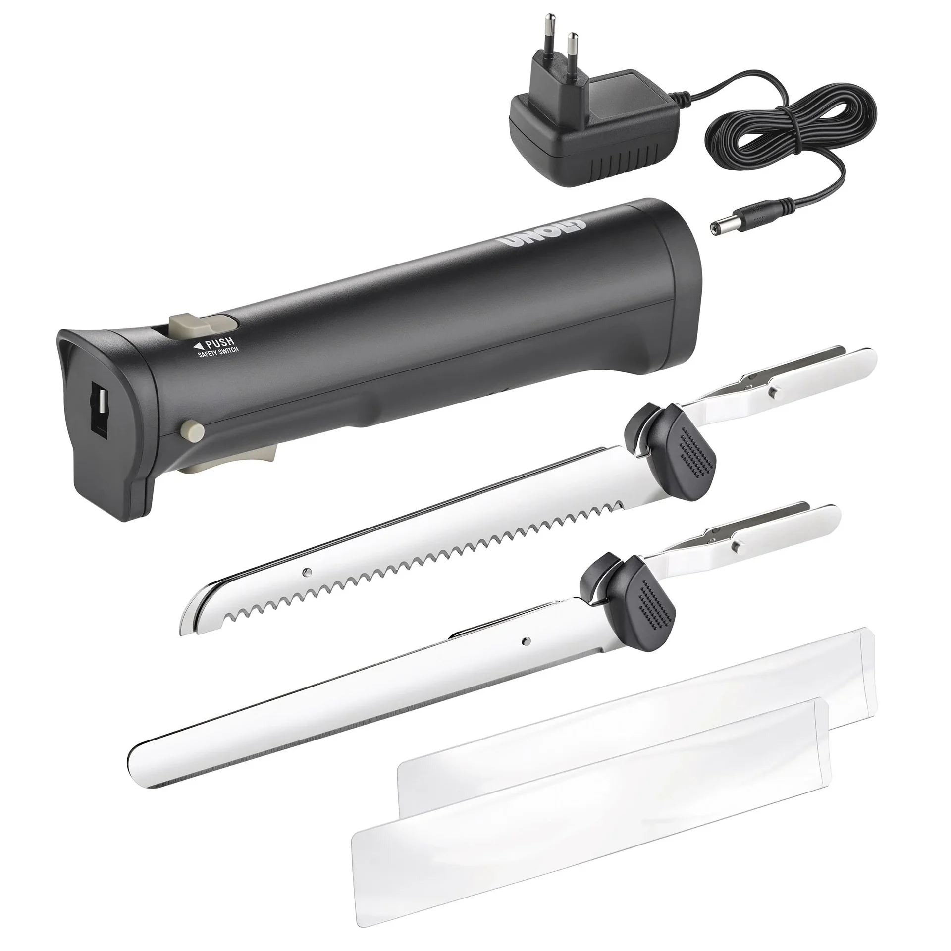 Akku Elektromesser Cordless, 3-teilig mit 2 Edelstahl Wechselklingen - 4