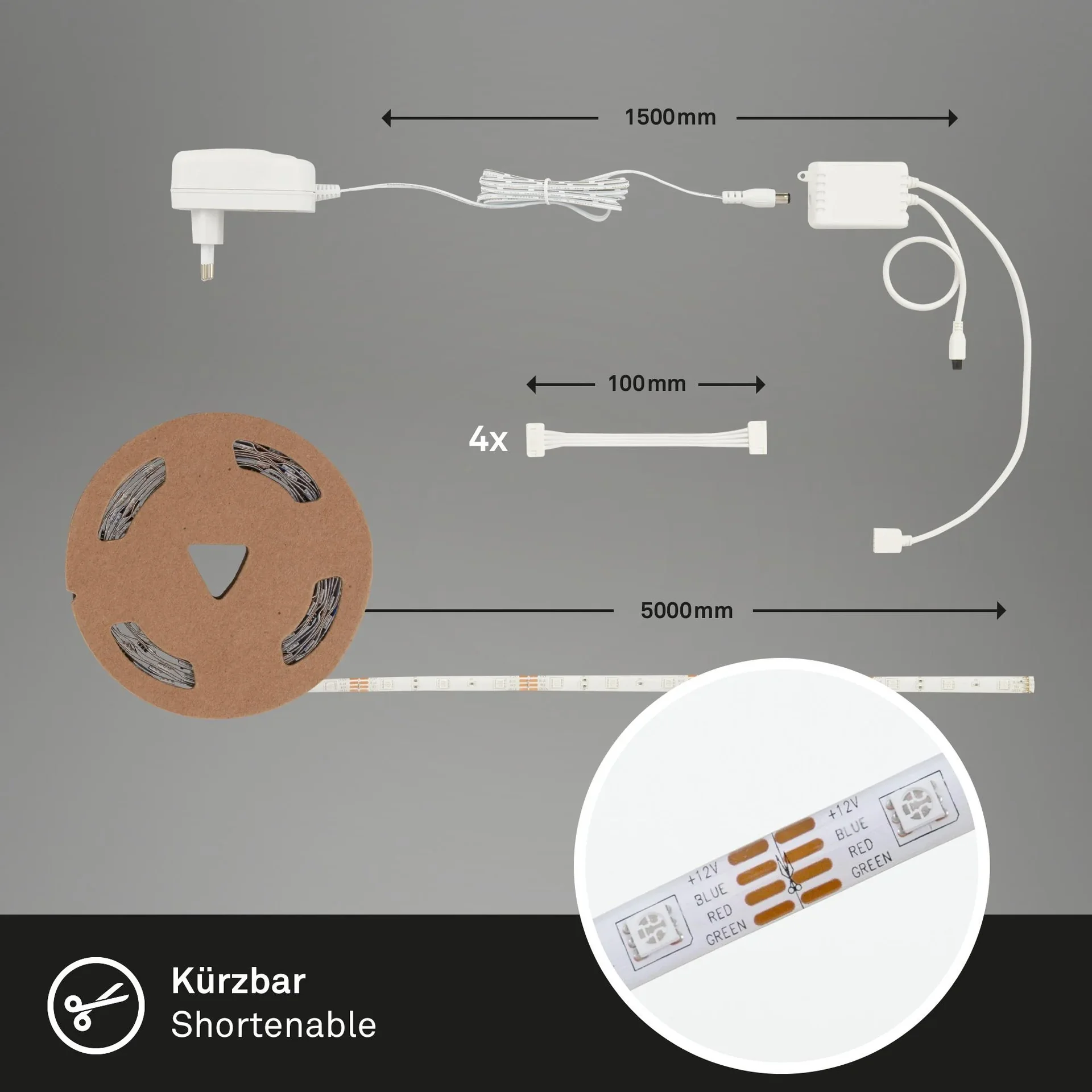 RGB-LED Flexband, 5m, 150 RGB-LEDs, 22 Watt, IP20 - 9