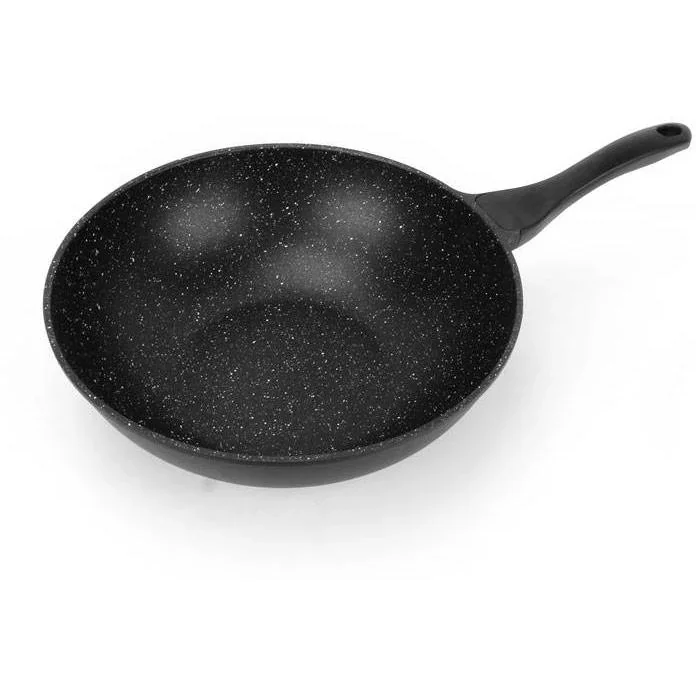 Wokpfanne - mit Glasdeckel - 28cm - Schwarz - 4