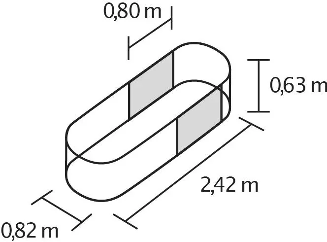 Hochbeeterweiterung stretched 630 granit, 0,80 x 0,63 m - 0