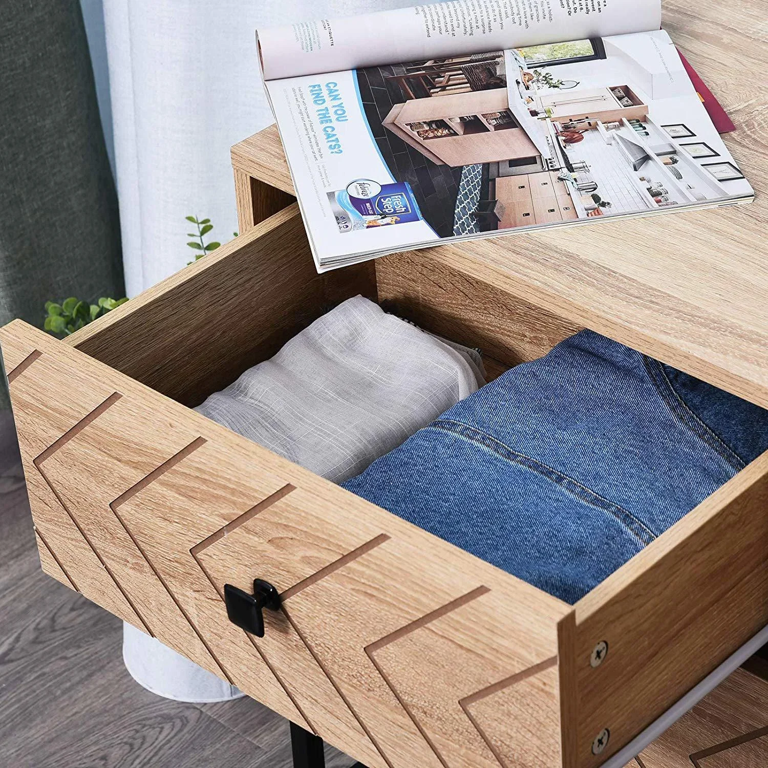 Nachtkommode im Retro-Design - 0