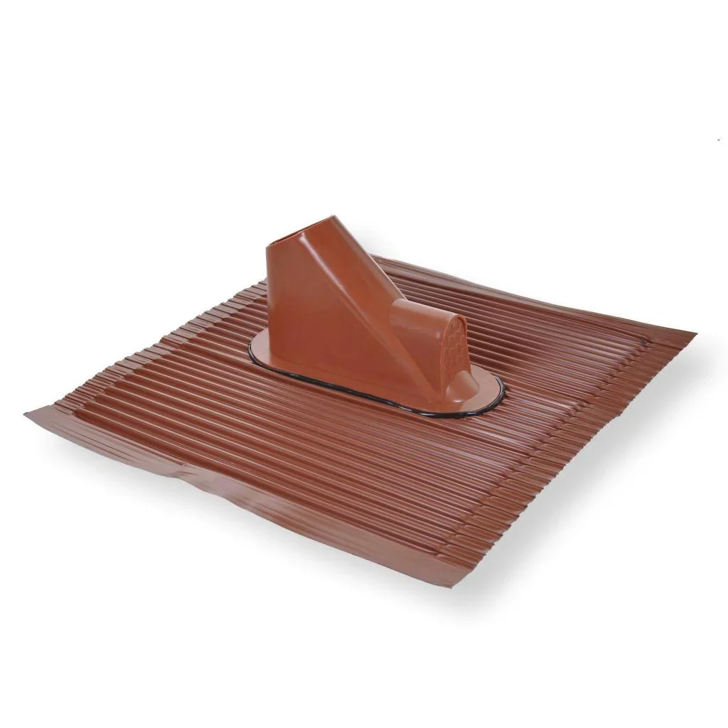 Alu-Dachziegel für Antennenmast mit Kabelführung, rot - 0