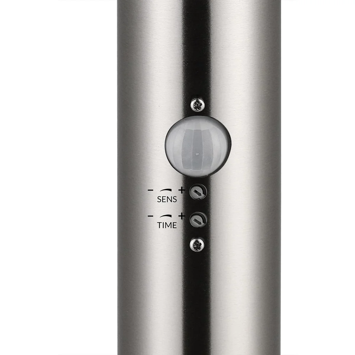 Pathlicht - Außenbeleuchtung - Gartenbeleuchtung - Edelstahl - Mit Sensor -48 x 12 cm - Silber - 3