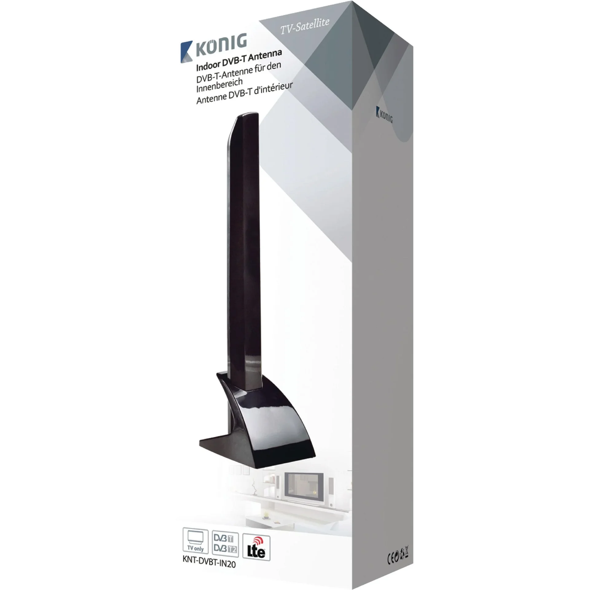 Innen DVB-T/T2 - DAB+ UKW Antenne 15 dB VHF / UHF - 0