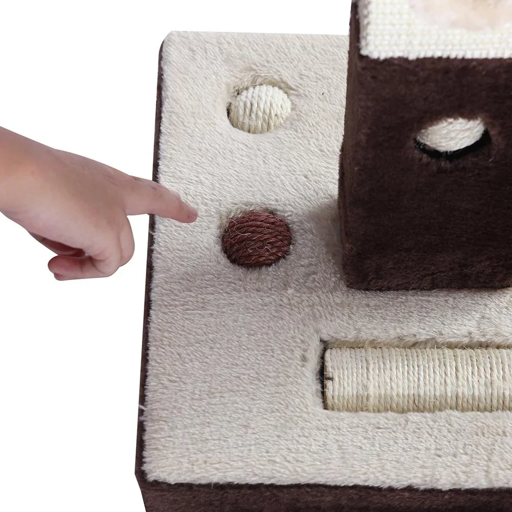 Kratzbaum Katzenbaum Spielbaum mit Ball und Roller Mäuse L35 x B35 x H60,5 cm - 3