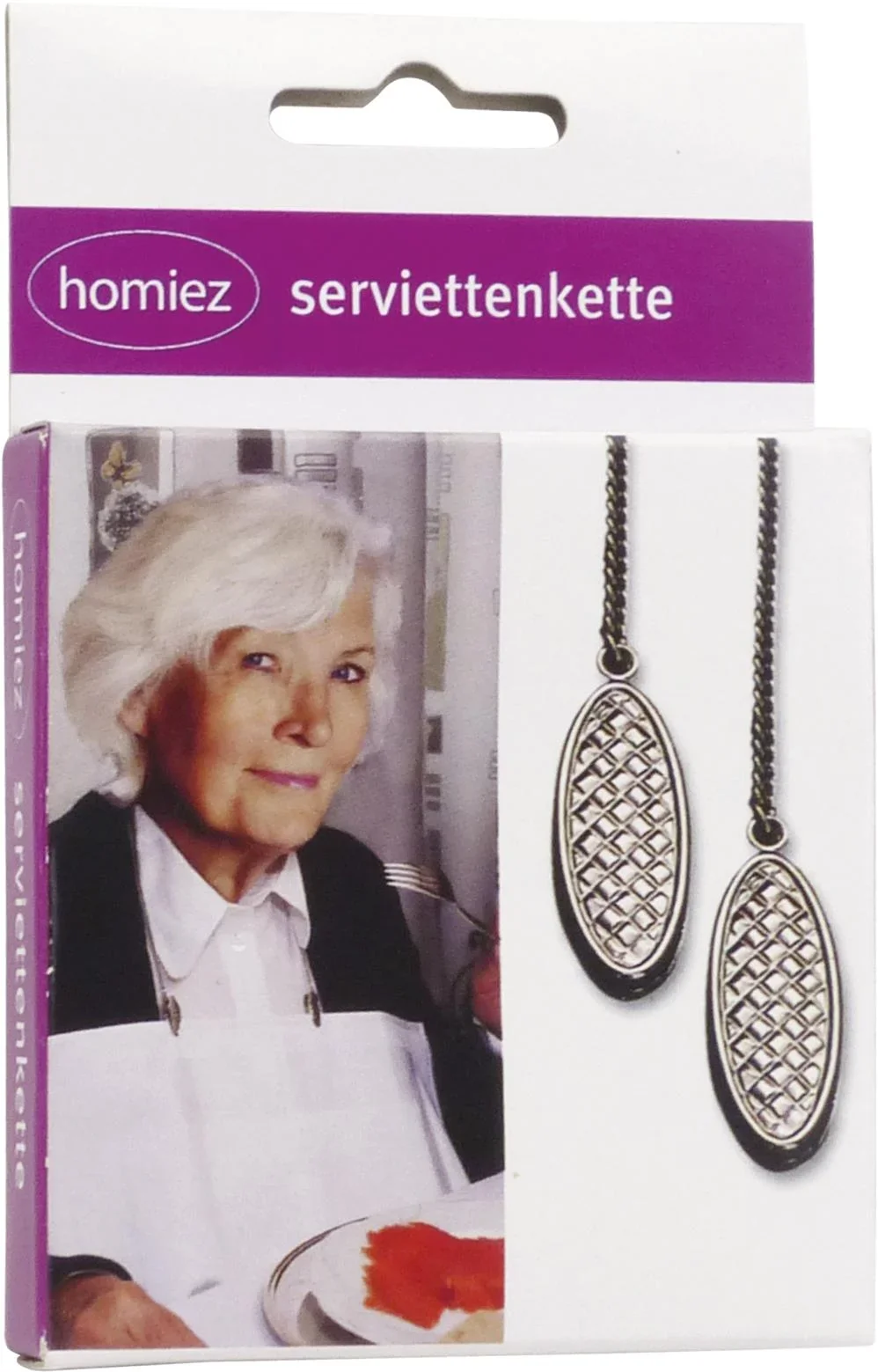 Serviettenkette platinfarben - 2