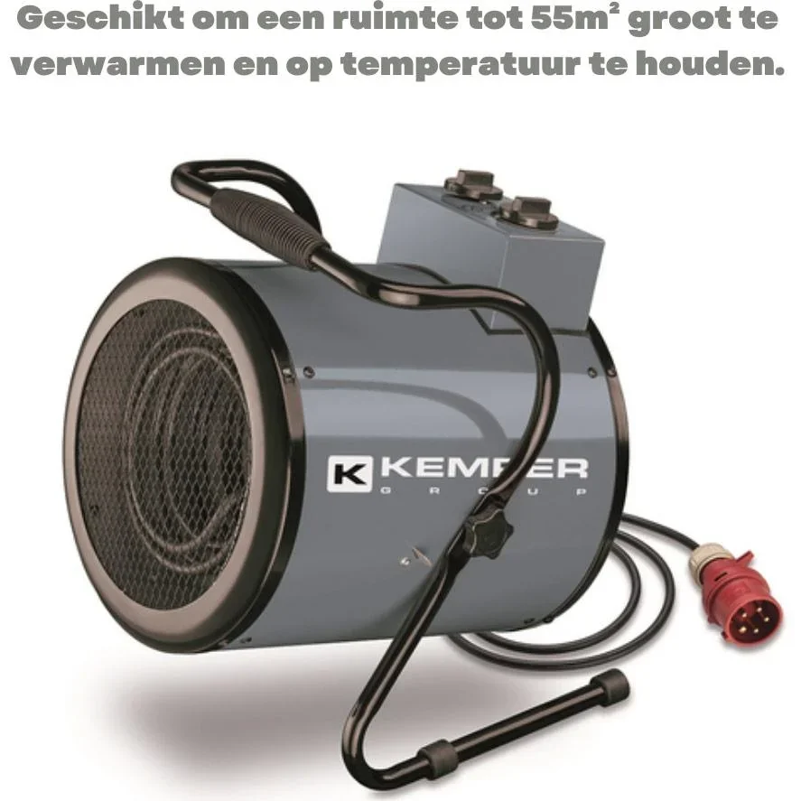 Elektro-Heißluftgebläse 65350E - 400 Volt CEE-Stecker - 5000W - 3 Stufen - 411 m³/h - mit Thermostat - 3