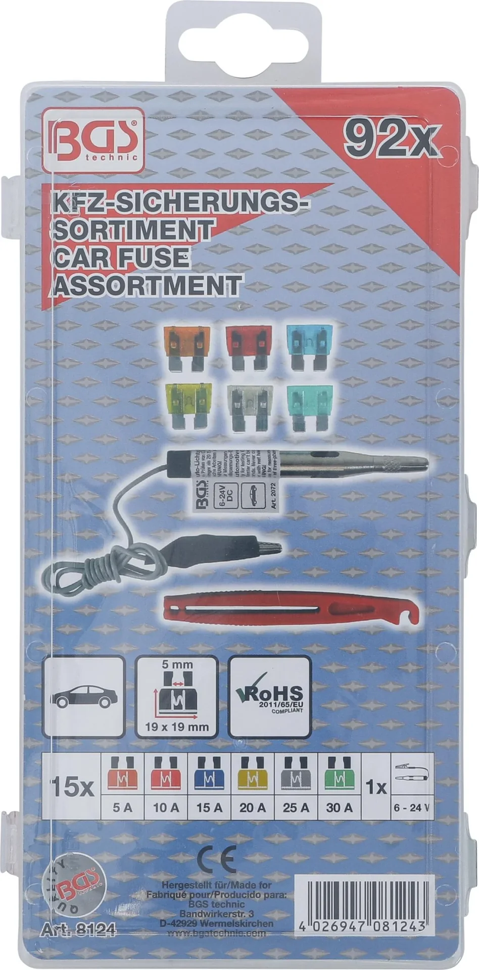 KFZ-Sicherungen, 92-teilig - 0