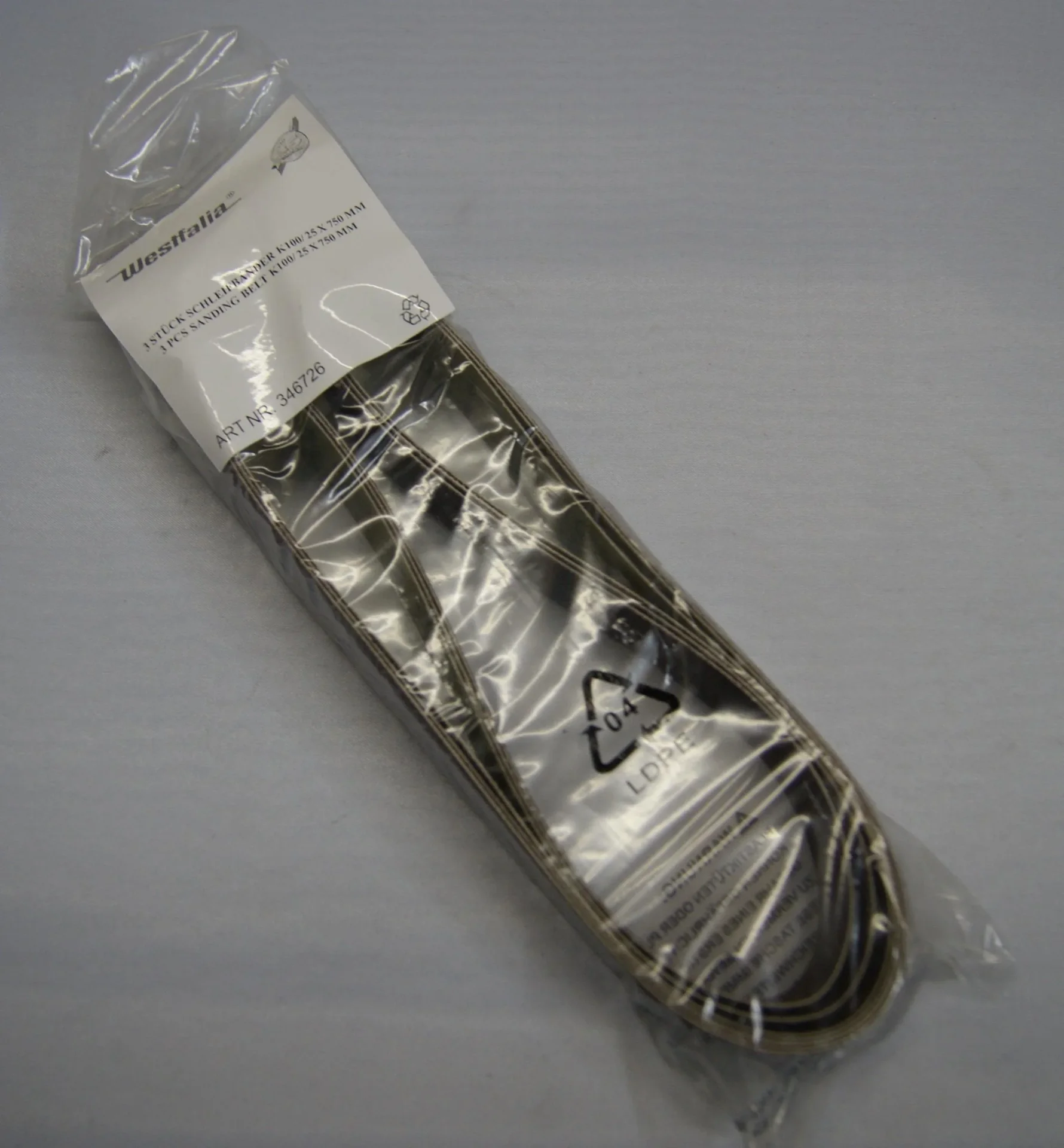 3 Stück Schleifbänder K 100/ 25 x 760 mm - 0