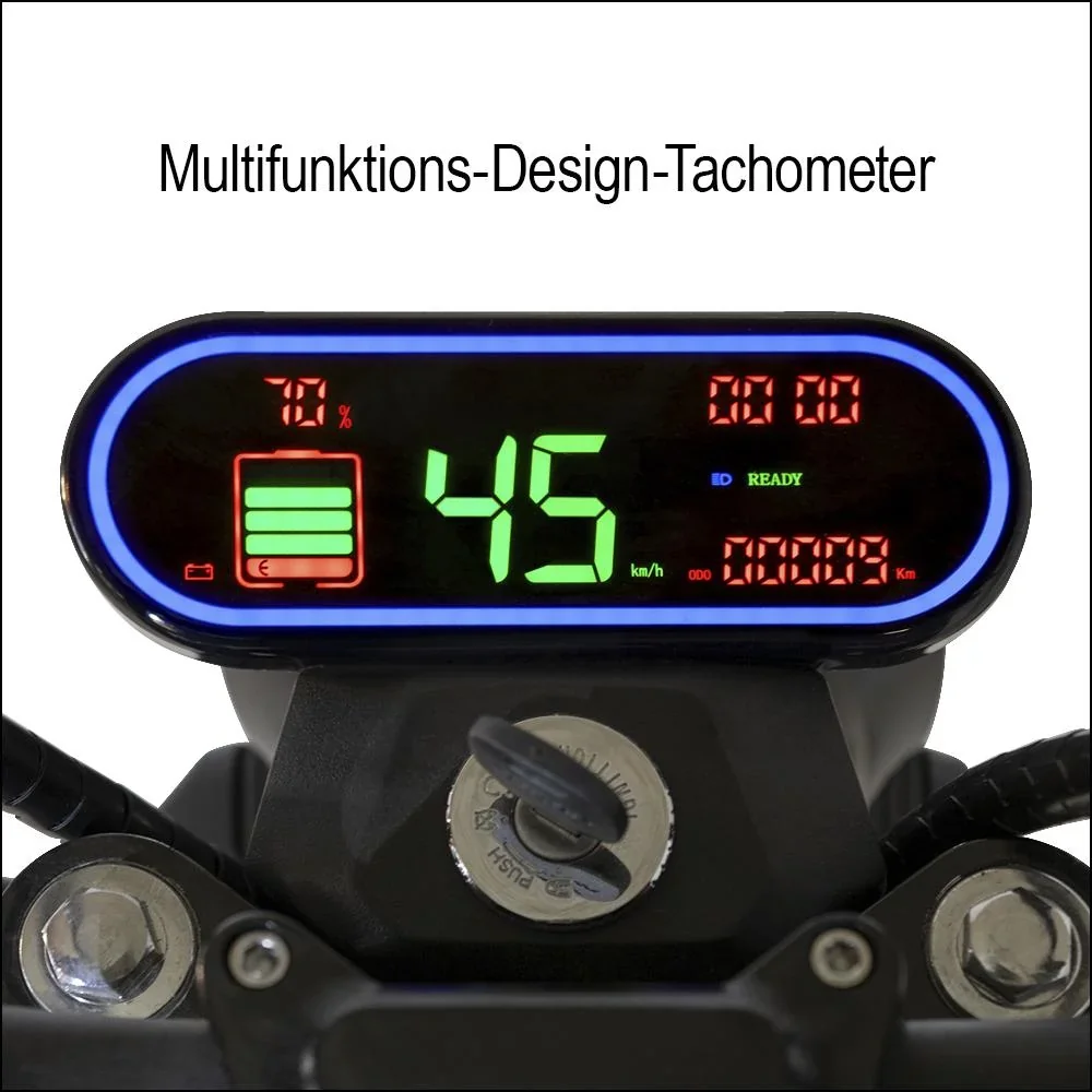 Design E-Roller "Max" 45 km/h schwarz - 9