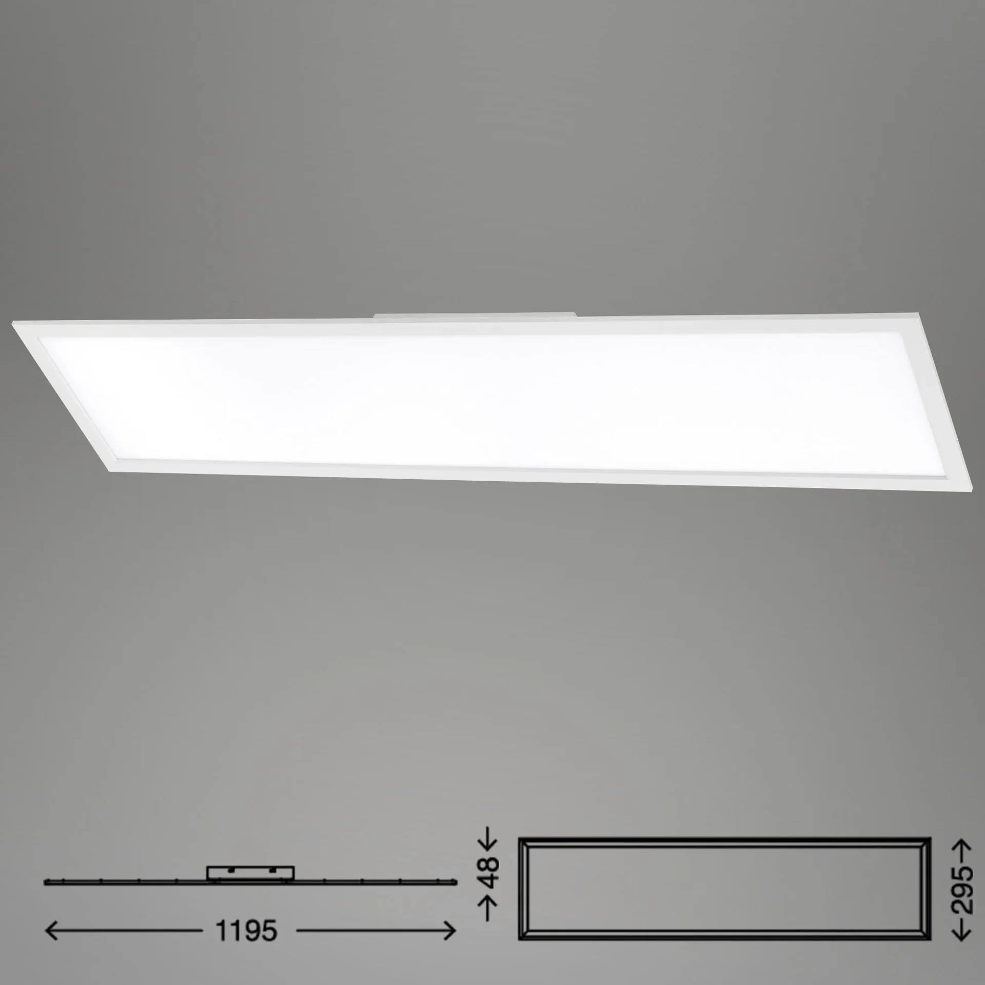 Ultraflaches LED Panel, reckteckig, CCT, 36 Watt, weiß - 0