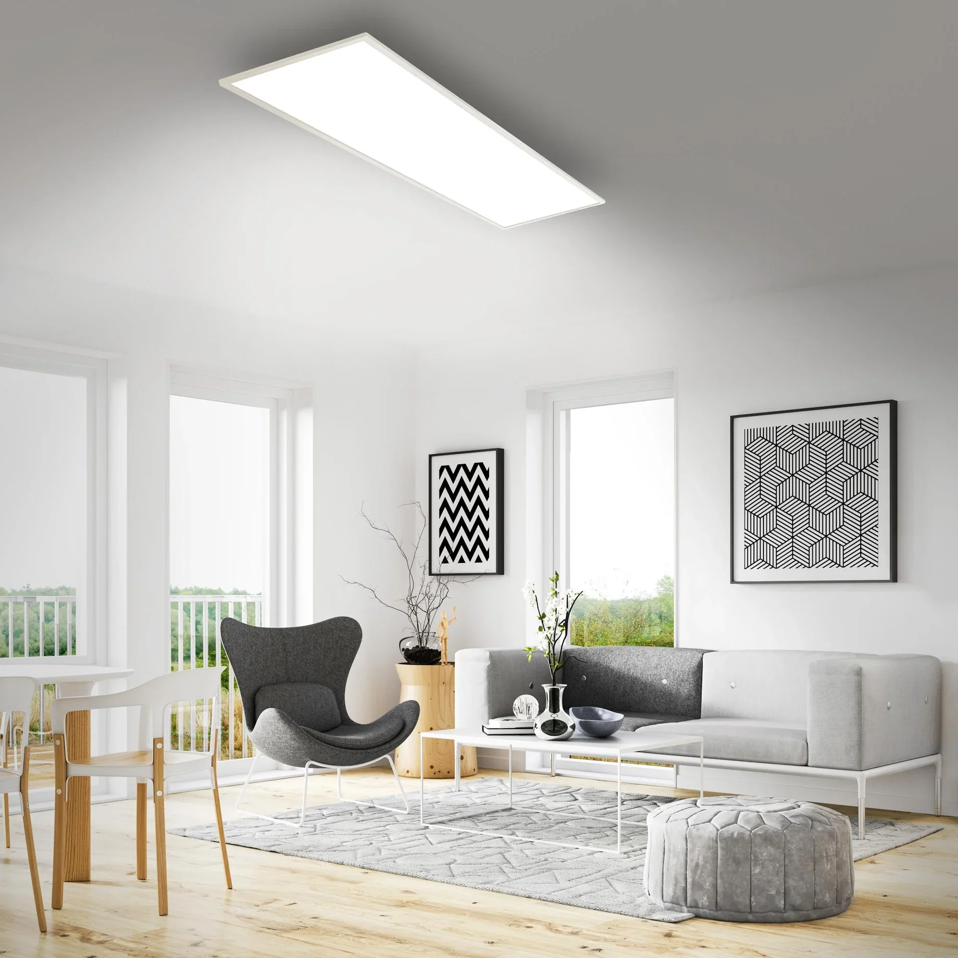 Ultraflaches LED Panel, reckteckig, CCT, 36 Watt, weiß - 2